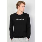 Bluza sport de bumbac cu imprimeu text pe piept
