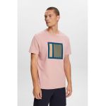 Tricou cu decolteu la baza gatului si imprimeu geometric