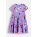 Coccodrillo rochie fete culoarea violet, mini, evazați, EVERYDAY GIRL