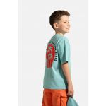 Coccodrillo tricou din bumbac culoarea turcoaz, cu imprimeu, HOLIDAY SPLASH BOY JUNIOR
