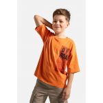 Coccodrillo tricou din bumbac culoarea portocaliu, cu imprimeu, WILD SAFARI BOY JUNIOR