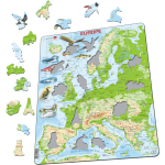 Puzzle 87 piese - Maxi - Harta fizica a Europei | Larsen