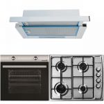Pachet incorporabil Cuptor electric Hausberg HB-8051IN, Clasa A, 76L, 2000W, Negru/Inox Plita Incorporabila HB-555, 4 arzatoare, Gaz, Inox Hota incorporabila telescopica HB-1280, Putere de absorbtie 280 m3/h, 1 motor, 60 cm, Alb