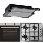 Pachet incorporabil Hausberg Cuptor electric HB-8051IN, Clasa A, 76L, 2000W, Negru/Inox Plita Incorporabila HB-555, 4 arzatoare, Gaz, Inox, Hota incorporabila telescopica HB-1285NG, Putere de absorbtie 420 m3/h, 2 motoare, 60 cm, Negru