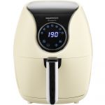 Friteuza cu aer cald Daewoo DAF2000, 1500 W, 4 l, Afisaj LCD, Timer, Crem