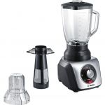 Blender Bosch MMB66G3M, 900 W, 1.5 l, Viteza variabila, Argintiu/Negru