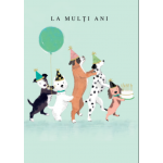Felicitare - La multi ani - Catelusii cu tort | Hammond Gower