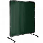 Perdea sudura impotriva scanteilor Vevor 183x183 cm, cadru otel, 4 roti, Verde