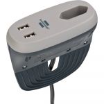 Prelungitor pentru canapea Brennenstuhl 213753, 1 priza, 2 X USB A, Gri