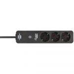 Prelungitor smart Brennenstuhl Connect Ecolor 212429, Wireless, 3 prize, compatibil Alexa/Google Assistant, Negru/Alb
