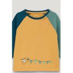 Bluza de bumbac cu model colorblock