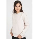 Bluza de trening cu decolteu la baza gatului si logo
