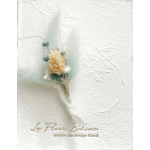 Brosa din flori uscate si conservate - Baby Blue | La Fleur Boheme