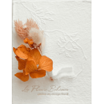Brosa din flori uscate si conservate - Orange | La Fleur Boheme