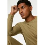Bluza de bumbac cu decolteu la baza gatului