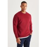 Bluza de trening cu decolteu la baza gatului si model uni