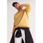 Bluza de trening cu decolteu la baza gatului si model uni