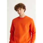 Bluza de trening cu decolteu la baza gatului si model uni