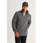 Bluza de trening cu fenta cu fermoar