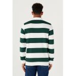 Bluza de trening polo cu model in dungi