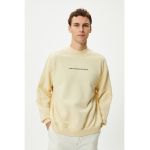 Bluza de trening din amestec de bumbac cu guler scurt