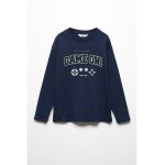 Bluza cu imprimeu si maneci cazute Gamer