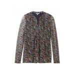Bluza cu pliuri si model floral