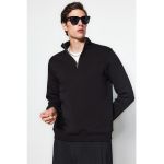 Bluza de trening cu fenta cu fermoar
