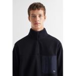 Bluza de trening din fleece cu fermoar scurt