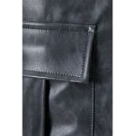 Camasa crop de piele ecologica