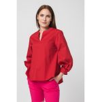 Bluza asimetrica cu maneci bufante