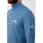 Bluza de bumbac cu fenta cu capse