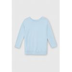 Bluza din amestec de bumbac cu decolteu la baza gatului