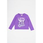Bluza din amestec de bumbac cu imprimeu