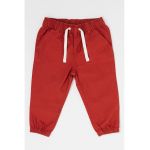 Pantaloni de bumbac cu snur in talie