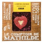 Tableta de ciocolata neagra cu inimioara | Comptoir de Mathilde