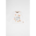 Bluza de bumbac cu decolteu la baza gatului