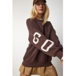 Bluza de trening supradimensionata cu text