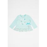 Bluza din amestec de bumbac cu imprimeu