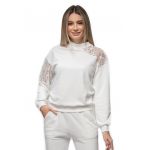 Bluza sport cu detalii brodate si dantela Tania