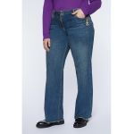Blugi bootcut cu talie inalta