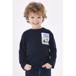 Bluza cu imprimeu si maneci cazute