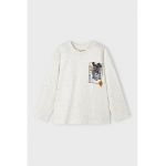 Bluza cu imprimeu si maneci cazute