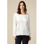 Bluza de satin cu slituri laterale