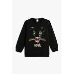 Bluza de trening din amestec de bumbac cu imprimeu