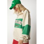 Bluza de trening supradimensionata cu fermoar scurt