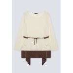 Bluza din amestec de lana cu model 2in1