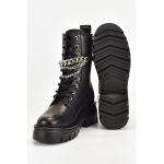 Ghete de piele cu lanturi decorative