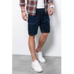 Bermude de denim cu snururi