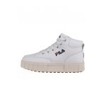 Pantofi sport mid-high din piele cu talpa flatform Sandblast